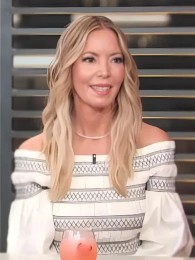 Access Daily 2025 Jeanie Buss Off The Shoulder Top