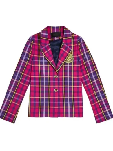 Access Daily 2025 Julia Haart Pink Plaid Blazer