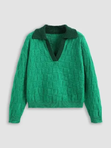 Abbott Elementary S5 Quinta Brunson Green Polo Sweater