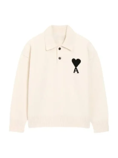 Access Daily 2025 EJ White Heart Polo Sweater