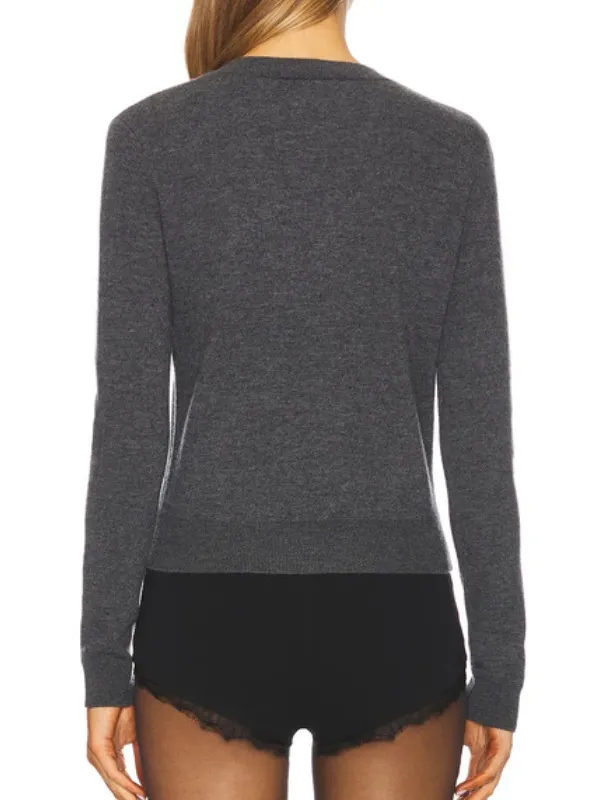 Access Daily 2025 Christina Hendricks Gray Rose Jumper