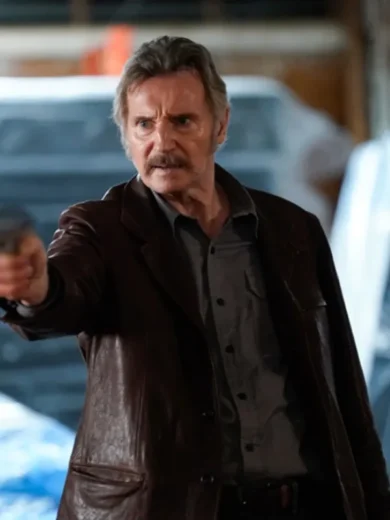 Absolution 2024 Liam Neeson Brown Leather Jacket