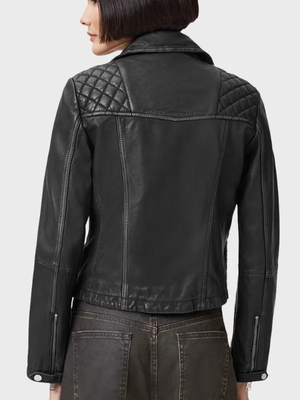 Cross S02 Kayla Craig Black Leather Jacket