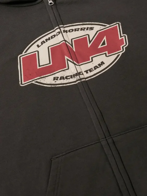 Lando Norris Charcoal Zip Hoodie