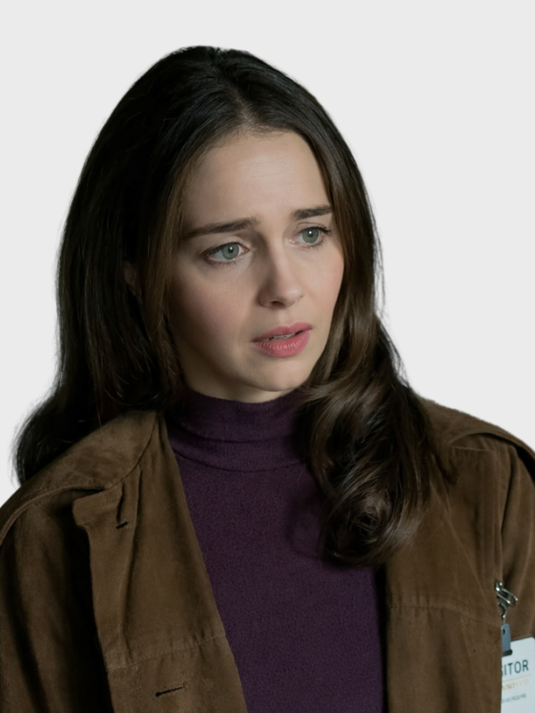 Emilia Clarke Ponies S01 Suede Coat