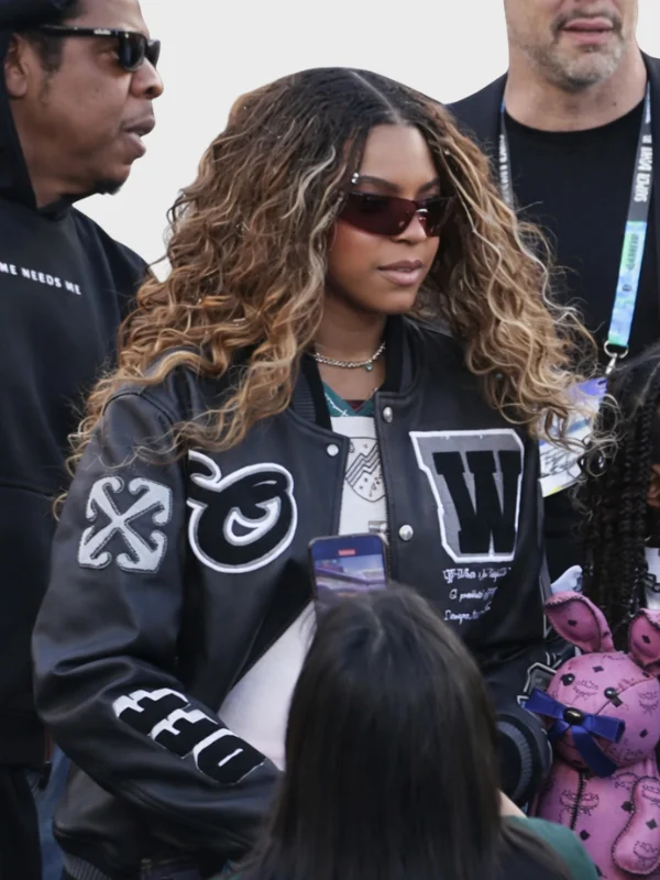 Super Bowl LX Blue Ivy Carter Black Varsity Jacket
