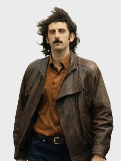 The Big Fake Pietro Castellitto Brown Leather Jacket