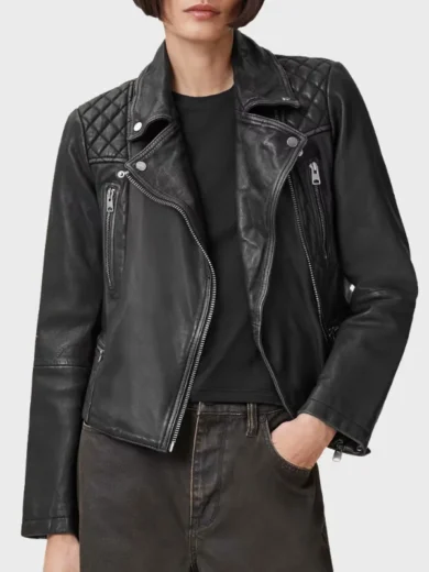 Cross S02 Kayla Craig Black Leather Jacket