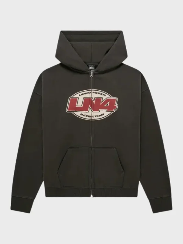 Lando Norris Charcoal Zip Hoodie
