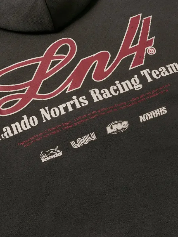 Lando Norris Charcoal Zip Hoodie
