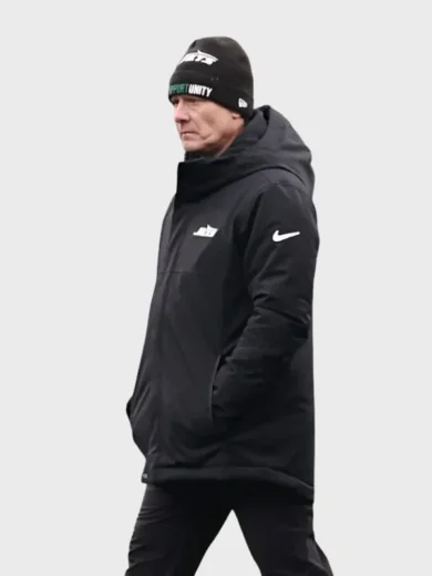 New York Hooded Jets Black Jacket