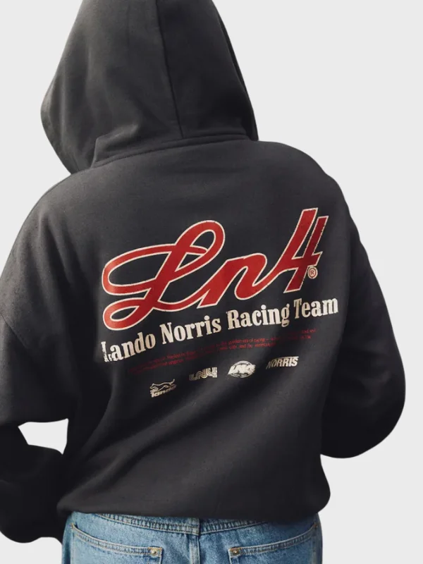 Lando Norris Charcoal Zip Hoodie