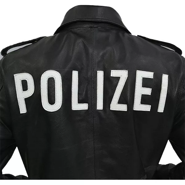 German Military Surplus Police Leather Jacket