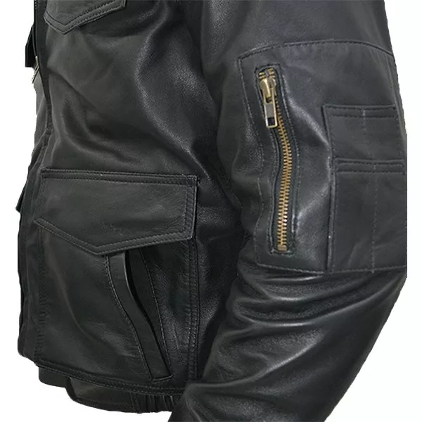 German Military Surplus Police Leather Jacket