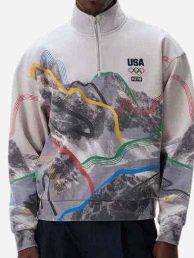 Kith Team USA Winter Mountain White Sweatshirt