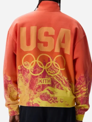 Kith Team USA Winter Mountain Orange Sweatshirt
