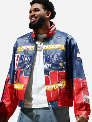 NBA All Star Karl-Anthony Towns Leather Jacket