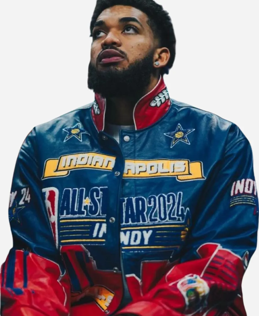 NBA All Star Karl-Anthony Towns Leather Jacket