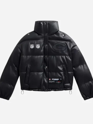 Off Season Green Bay Packers Faux Leather Puffer Jacket