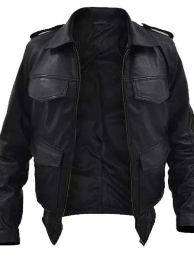 German Military Surplus Police Leather Jacket