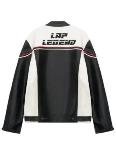 RTA Racing White Leather Jacket
