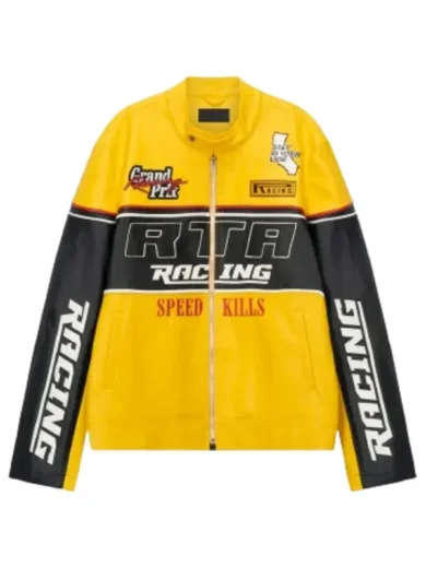 RTA Racing Yellow Leather Jacket
