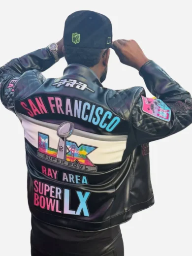 Super Bowl LX Gee Scott Sr Leather Jacket