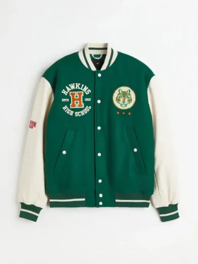 H&M Hawkins Tigers Stranger Things Varsity Jacket