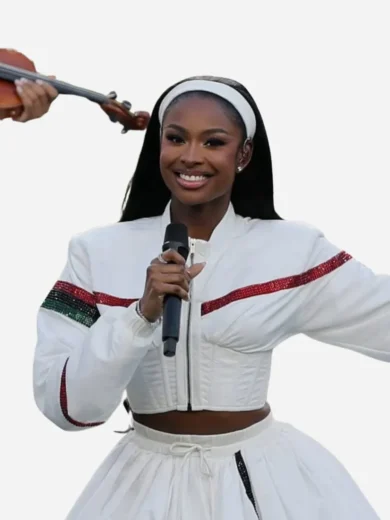 Coco Jones Super Bowl LX Jacket