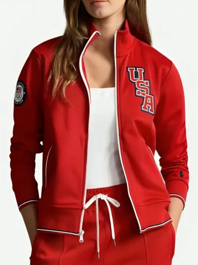 The Today Show Team USA Red Hoda Kotb Track Jacket