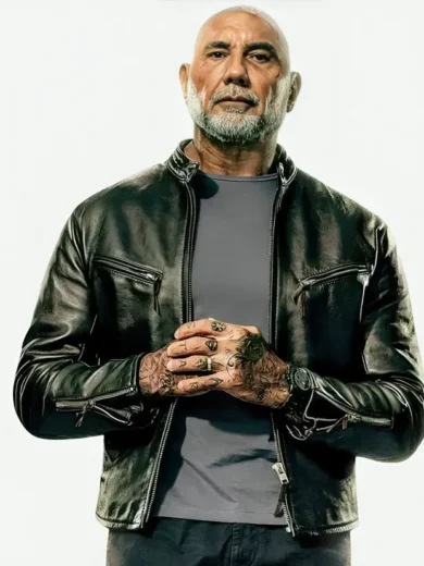 The Wrecking Crew 2026 Dave Bautista Leather Jacket