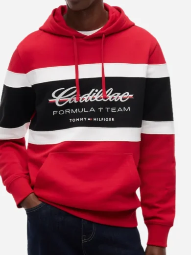 Tommy Hilfiger x Cadillac F1 Team Red Colorblock Hoodie