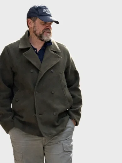 NYC David Harbour Maya Hawke’s Wedding Green Coat