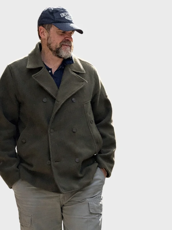 NYC David Harbour Maya Hawke’s Wedding Green Coat