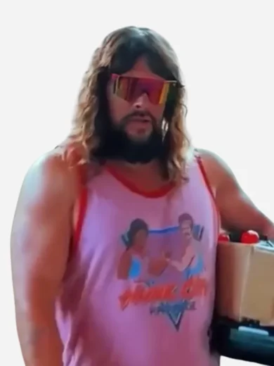 Jason Momoa A Minecraft Movie Pink Tank Top