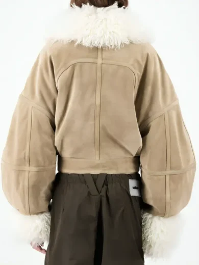 Emily in Paris S04 Camille Beige Suede Jacket