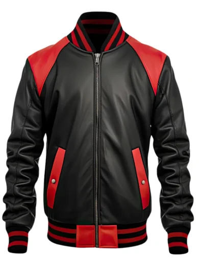 Terry-Mens-Red-and-Black-Leather-Varsity-Jacket