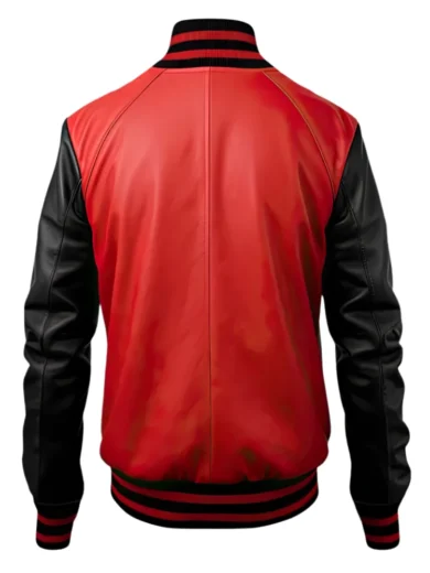 Terry-Mens-Red-and-Black-Leather-Varsity-Jacket-back